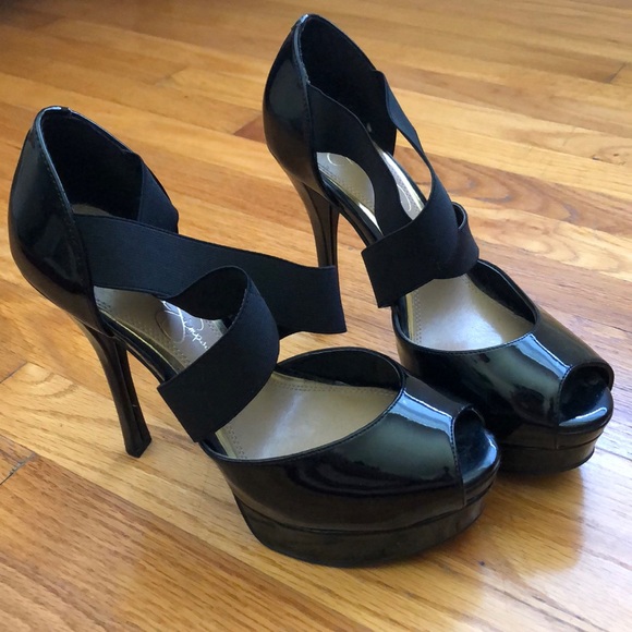 JESSICA SIMPSON, Black Heels - Picture 1 of 4